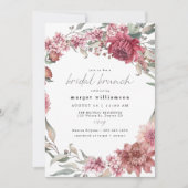 Invitation MARGOT Romantique Dusty Rose Blush Bridal Brunch (Devant)
