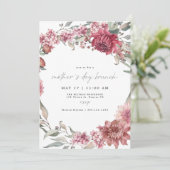 Invitation MARGOT Romantique Dusty Rose Blush fête des mères (Debout devant)