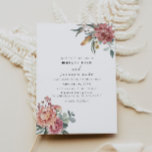 Invitation MARGOT Rustic Dusty Rose Blush Floral Mariage<br><div class="desc">Ce faire-part de mariage est doté d'élégantes flancs d'aquarelle couleur rose rousse et d'une police manuscrite associée à une photo crémeuse beige à l'arrière. Ajoutez facilement votre photo et votre site Web mariage à l'arrière pour une touche personnelle.</div>