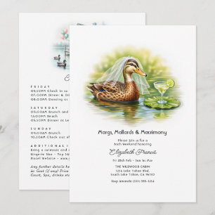 Invitation Margs Colverts & Mariage Funny Lake Enterrement de