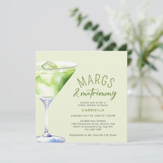 Invitation Margs et Fête des mariées Cocktail Mariage