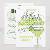 Invitation Margs et matrimonie itinéraire d'invitation enterr (Devant / Derrière)