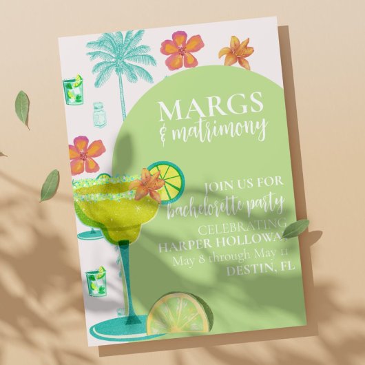 Invitation Margs et Matrimony Fiesta Bachelorette