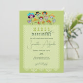 Invitation Margs & Mariage Halloween Couples Mexicains Douche (Debout devant)