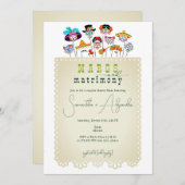 Invitation Margs & Mariage Mexicaine Fiesta Couples Douche (Devant / Derrière)