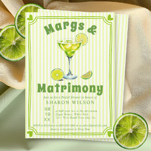 Invitation Margs & Matrimony gribouillis bordure fête de mari