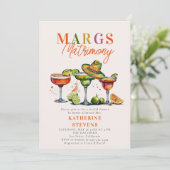 Invitation Margs Matrimony Margaritas Cocktails Fête des mari (Debout devant)