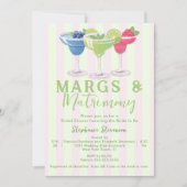 Invitation Margs & Matrimony Stripes Code QR Enterrement de v (Devant)