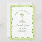 Invitation "Margs & Matrimony" Téquila Lime Enterrement de Vi (Devant)