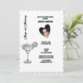 Invitation margs noirs et blancs & photo matrimoniale (Debout devant)