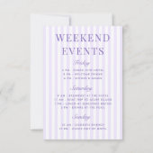 Invitation Margueritas et mariage rétro moderne rayé Bach (Dos)