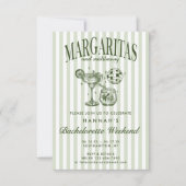 Invitation Margueritas Rétro Modernes et Mariage Rayé Bach (Devant)