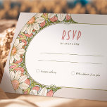 Invitation Marguerite Daisy Dusty Wedding RSVP Art Nouveau<br><div class="desc">Art Nouveau Vintage Daisy & Dusty Mariage rose carte RSVP par Alphonse Mucha dans un design floral, romantique et fantaisiste. Les fleurs victoriennes complètent les polices art déco classiques. Entrez vos informations personnalisées, et vous avez terminé. Si vous souhaitez modifier la conception, cliquez simplement sur le bouton bleu "Customiser". Merci...</div>