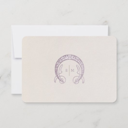 Invitation Marguerite Daisy Lavender Wedding RSVP Art Nouveau (Dos)