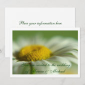 Invitation Marguerite fraîche (Devant / Derrière)