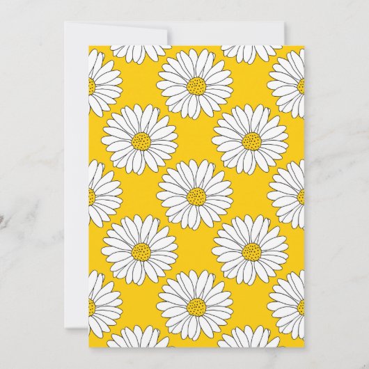 Invitation Marguerite jaune et blanc et Motif 2 (Dos)