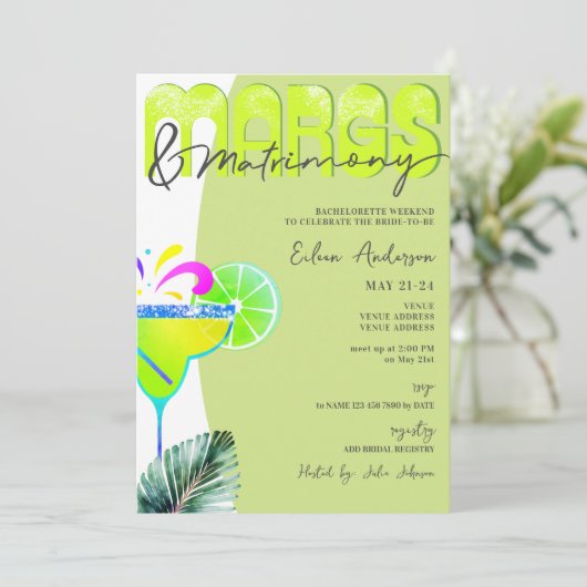 Invitation Marguerite & Mariage Tequila Bachelorette Week-end (Debout devant)