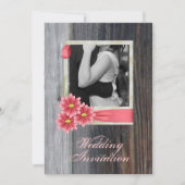 Invitation marguerite rustique mariage campagnard ouest (Devant)