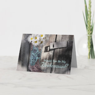Invitation marguerite rustique pays occidental cowboy mariage