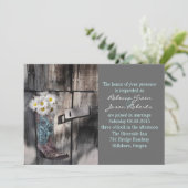 Invitation marguerite rustique pays occidental cowboy mariage (Debout devant)