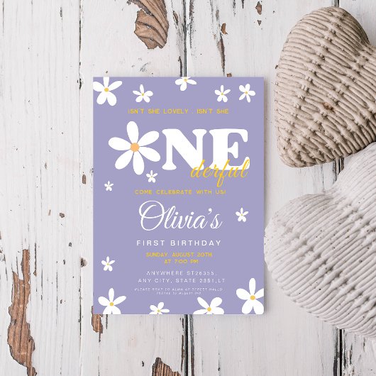 Invitation Marguerite violette n'est-elle pas magnifique 1er