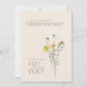 Invitation Marguerite Whimsy Yellow Fleur sauvage Bridesmaid (Devant)