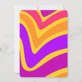 Invitation Marguerites à ondes rétro Super 50e anniversaire o (Dos)