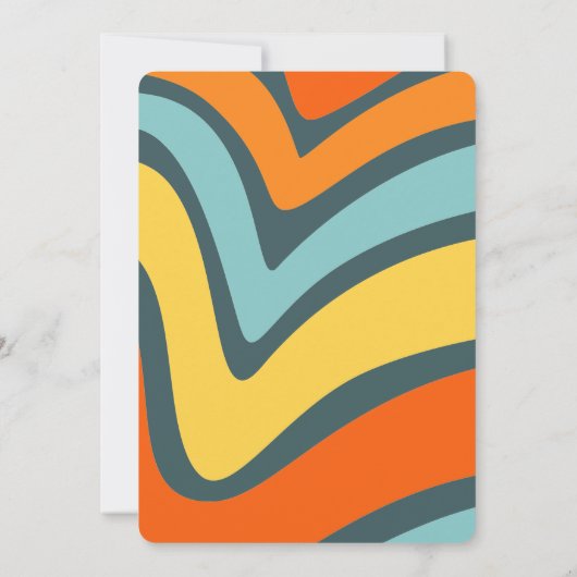 Invitation Marguerites à vague rétro Super 50e anniversaire v (Dos)