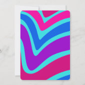 Invitation Marguerites à vague rétro Super 80e Anniversaire v (Dos)