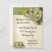 Invitation Marguerites blanches peintes Thème de mariage flor (Dos)