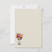 Invitation Marguerites et tournesols en pot Mason | Carton d' (Devant)