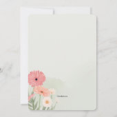 Invitation Marguerites gerbera (Dos)