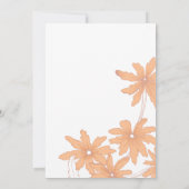 Invitation Marguerites orange sur Mariage blanc (Dos)