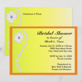 Invitation Marguerites sur Fête des mariées Arrière - plan ja (Devant / Derrière)