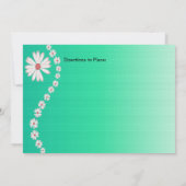 Invitation Marguerites sur la Fête des mariées Arrière - plan (Dos)