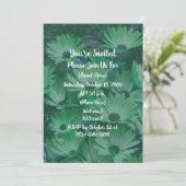 Invitation Marguerites Vertes Floral (Debout devant)