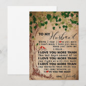 Invitation Mari À Mon Mari Je T'aime Plus (Devant / Derrière)