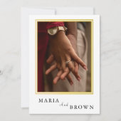 Invitation "Maria & Brown" Modern Minimalist Wedding |Elegant (Devant)