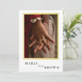 Invitation "Maria & Brown" Modern Minimalist Wedding |Elegant (Debout devant)