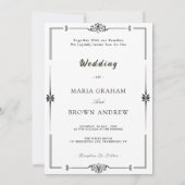 Invitation "Maria & Brown" Modern Minimalist Wedding |Elegant (Dos)