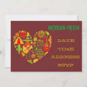 Invitation Mariachi orienté mexicain de fiesta de partie (Devant)