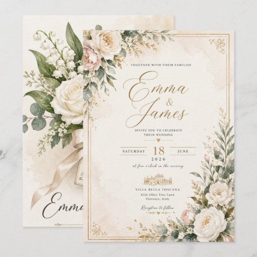 invitation mariage (Devant / Derrière)