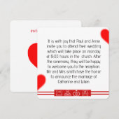 invitation mariage  (Devant / Derrière)