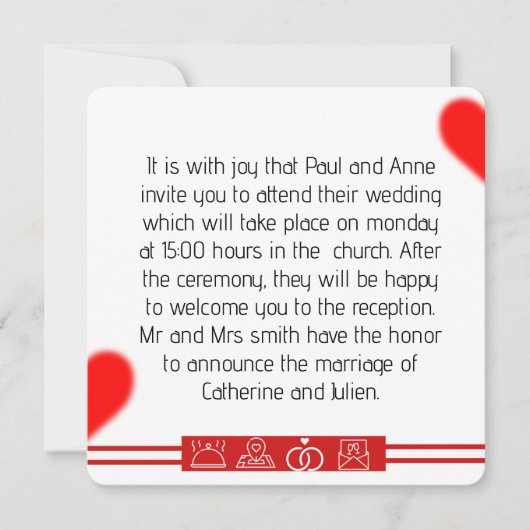 invitation mariage  (Devant)