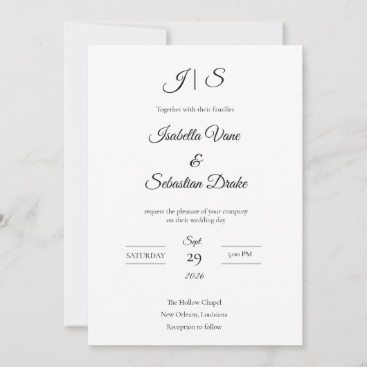 Invitation Mariage (Devant)