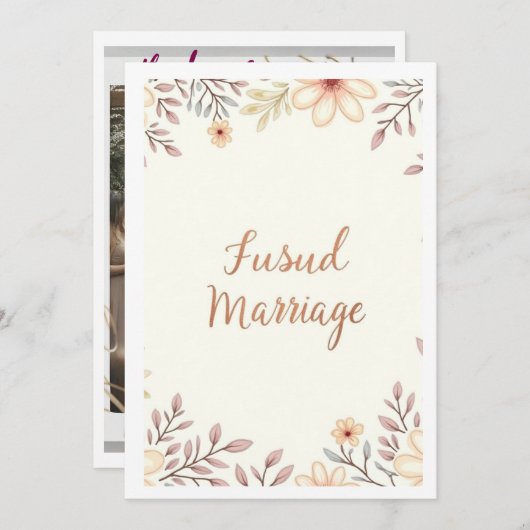 Invitation mariage (Devant / Derrière)