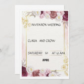 INVITATION MARIAGE (Devant / Derrière)