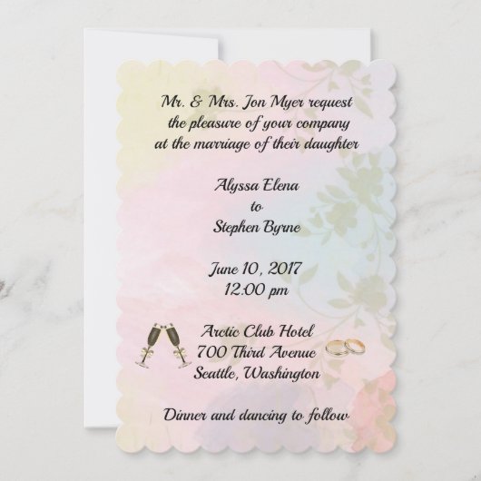Invitation mariage (Devant)