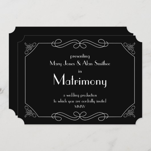 Invitation Mariage (Devant / Derrière)