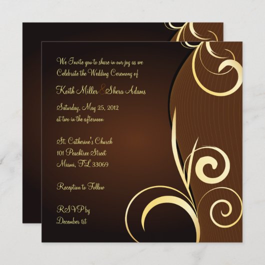 Invitation Mariage (Devant / Derrière)